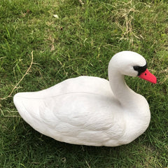 Garden Decoration Plastic White Swan