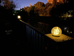 Outdoor Solar Column Headlight Garden Wall Light