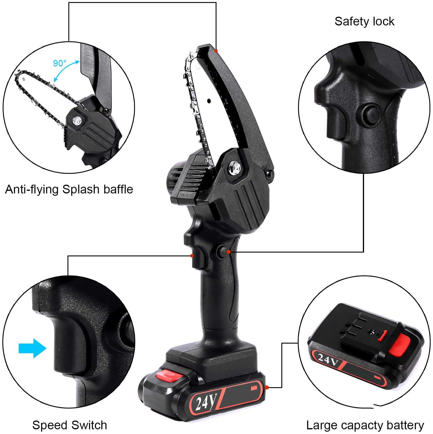 Mini Charging Wireless Handheld Chainsaw Woodworking