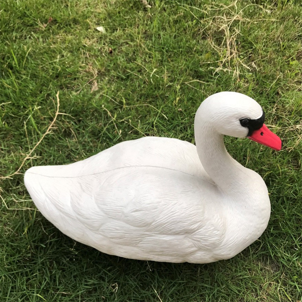 Garden Decoration Plastic White Swan