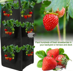 Strawberry Planting Bag Creative Multi-mouth Container Bag Grow Planter Pouch Root Plant Growing Pot Bag Side Home Garden Tool