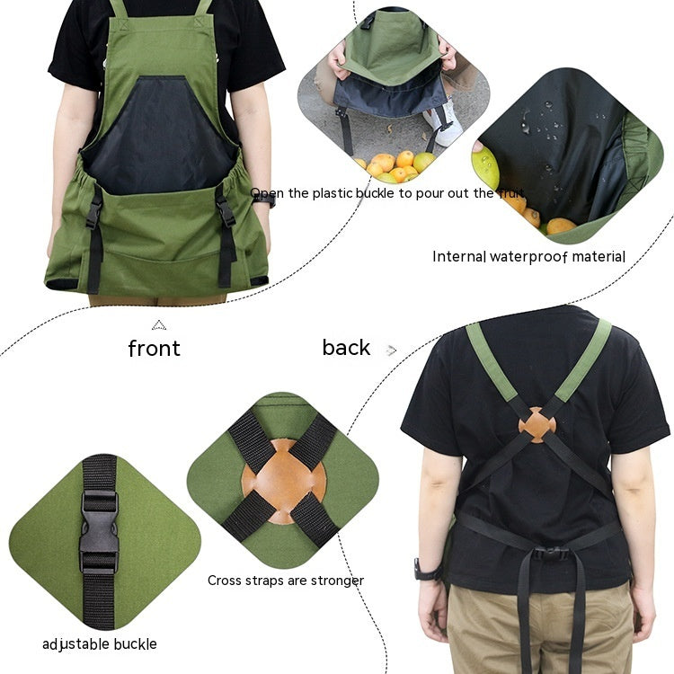 Garden Work Fruit And Flower Picking Apron