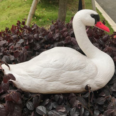 Garden Decoration Plastic White Swan