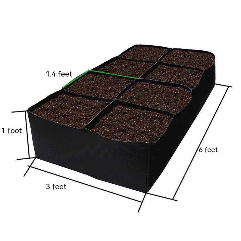 8-grid Vegetables Grow Nursery Basin Thickened Felt Planting Bag