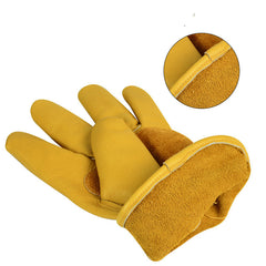 Cowhide Gardening Cow Head Layer Leather High Temperature Protection Gloves