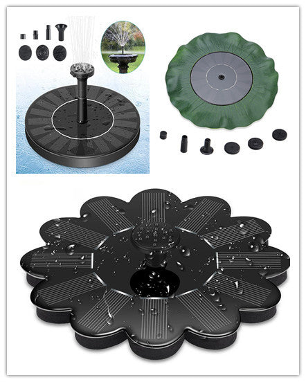 Solar Fountain Outdoor Garden Miniature Lotus Leaf Fountain