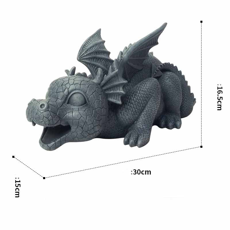 Creative Dinosaur Statue Cute Animals Resin Crafts Fountain Ornament For Home Garden Courtyard Decoration Xqmg Garden Statues