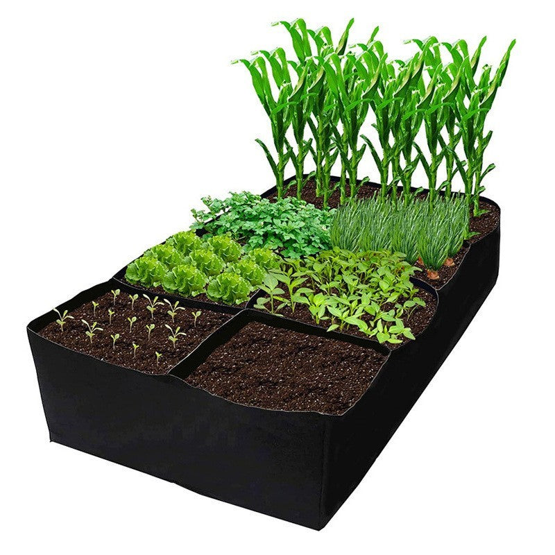 8-grid Vegetables Grow Nursery Basin Thickened Felt Planting Bag