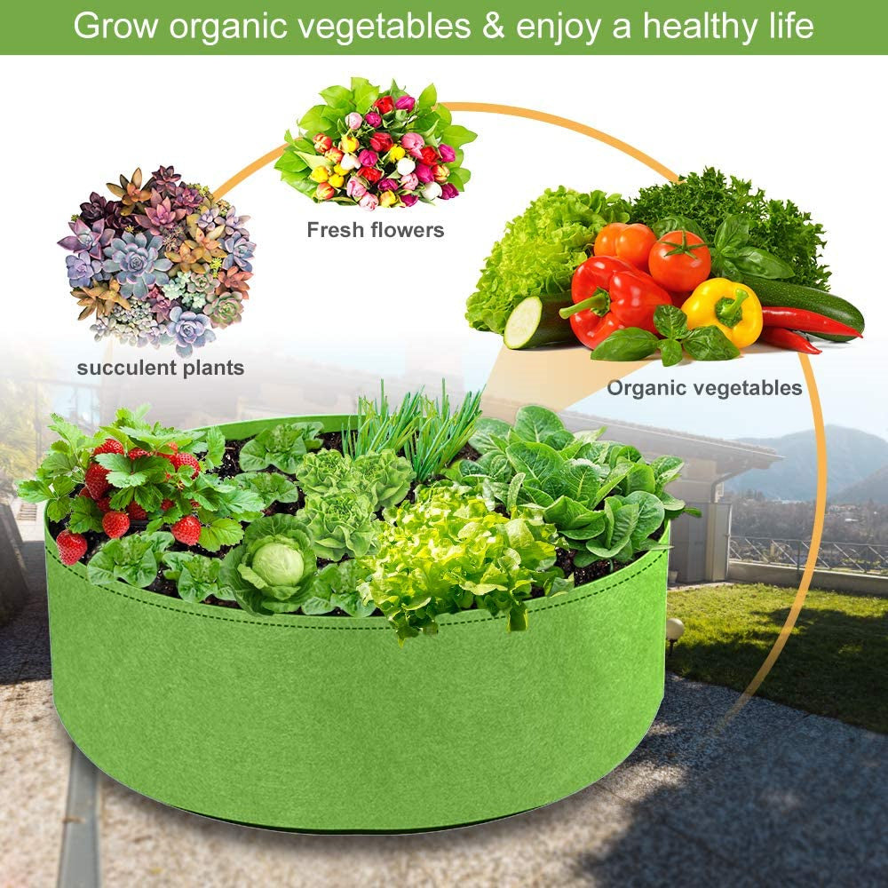 Garden Raised Bed Round Planting Container Grow Bags Fabric Planter Pot For Plants Nursery Pot