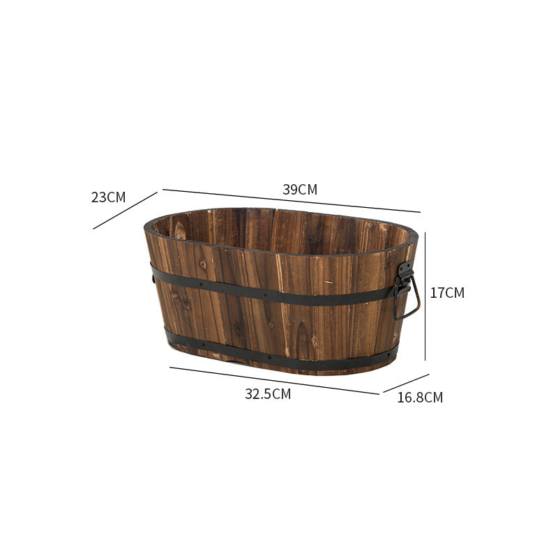 Antiseptic Preservative Wood Pots Oval