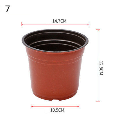 PP Simple Nursery Cup Soft Suction Plastic Flower Pot Green Plant Garden Supplies Two-color Pot