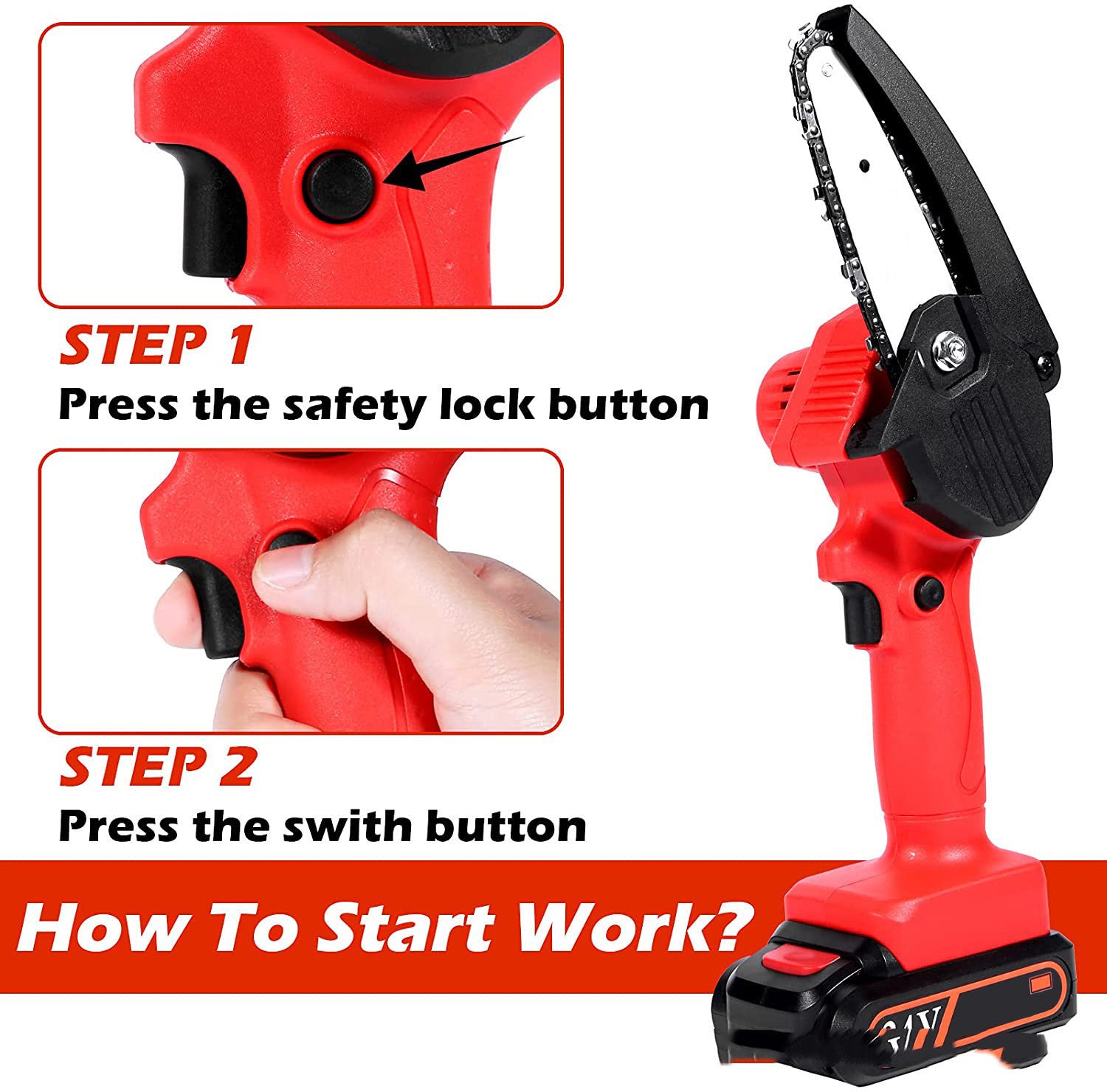 Mini Charging Wireless Handheld Chainsaw Woodworking